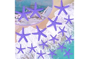 skytowards 15 PCS Decoración de Estrellas de Mar Dedo Estrellas de Mar de Resina Estrellas de Mar Decorativas Estrellas de Mar Blancas para Bodas, Fiestas, Árboles de Navidad (5.7cm, Púrpura)