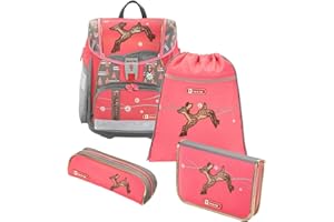 Step by Step Schulranzen-Set TOUCH 2 DIN, 4-teilig, ergonomischer Tornister mit Reflektoren, ab der 1. Klasse, 21L