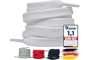 LaceHype 2 Paar Premium Schnürsenkel flach [10 mm breit ] LC1 reißfest Schuhbänder Ersatz Shoelaces aus Polyester für Sneaker, Sportschuhe, Laufschuhe, Turnschuhe