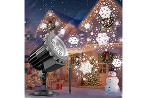 ‎DEKALA Schneeflocken Projektor Licht 3D-Effekt – LED Lichtprojektor für Weihnachten, Silvester, Valentinstag & Feste – Wasserdichte Außen- & Innendekoration