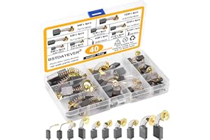 BSTDAYEVER Kohlebürsten 40stk Kohlebürsten Motorkohlen Hoher Festigkeit Ersatz für Elektromotor Korrosionsbeständigkeit Kohlebürsten Waschmaschine für Elektro Werkzeug Motor Winkelschleifer Stichsäge