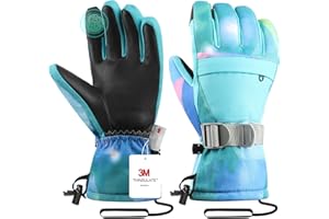 Pnosnesy Ski-Handschuhe, Winterhandschuhe, Schneehandschuhe, Ski- und Snowboardhandschuhe für kaltes Wetter, sowohl für Männer als auch für Frauen, geeignet für Eltern und Kinder