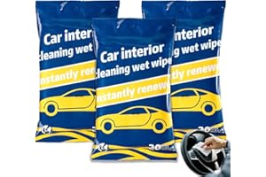 ICEPAC Car Interior Cleaning Wipes - Large 20x30cm Microfibre Cloths for Dashboard, Leather, Plastic & Fabric - 20 Pack (3 Packs) - Safe, Gentle Formula for Quick Car Detailing & Dust Removal