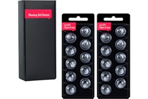 KH HAIKE Oticon Minifit Double Vent Bass Domes - Cúpulas para audífonos de repuesto Oticon, 8 mm, 2 unidades, cúpulas universales para accesorios de audífonos Oticon, (OPEN, 8 mm)