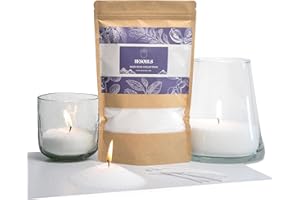 BESOULS Set di Candele di Arena Magiche 500g - Incluso 10 Stoppani Extra! 100 Ore di Luce - Crea le tue candele uniche 500 GR (500, Grammi)