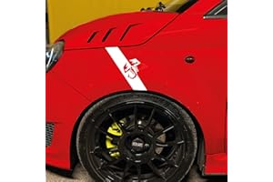 PUMU ADESIVO COMPATIBILE CON FIAT 500 ABARTH 595 695 SCORPIONE TUNING (BIANCO)