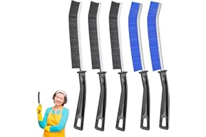 FANSTO Cepillo de Limpieza para hendiduras con cerdas duras, 5 Unidades Cepillo Limpiador de lechada Multifuncional, Juego de cepillos para Limpieza de Huecos para Uso doméstico, riel de Ventana