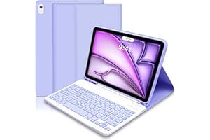 Hofsos Tastiera iPad Air 11Pollici (M2 2024/M3 2025),Tastiera per iPad Air 5 /Air 4 Gen. 10.9”, Italiano QWERTY Rimovibile Bluetooth tastiera,Custodia con Supporto Pencil per iPad Pro 11'', Porpora