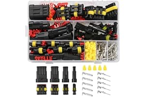 NXPUXP Connettori Elettrici Impermeabili,Connettore Rapido Impermeabile,Connettore per Terminali Elettrici Plug per Auto,Adatto per Auto,Camion e Moto(352 Pcs)