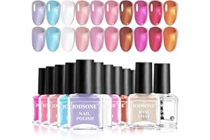 JODSONE Jelly, set di smalti per unghie, 10 colori con 2 pezzi di base e top coat ad asciugatura rapida, regalo per le donne