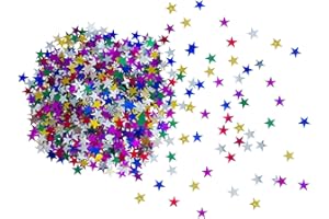 Oblique Unique® Sterne Konfetti Mix Set Bunt Tischdeko Kinder Geburtstag Party Fasching Motto Party Weihnachten Basteln