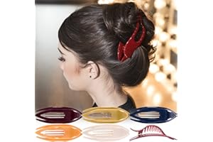‎RC ROCHE ORNAMENT RC ROCHE 6 Stück Haarspange Haarklammer Französisch Geschwungen für Damen Mädchen Fester Halt Ohne Rutschen Hochwertig Haare Hochstecken, Groß Klassisch Multifarben