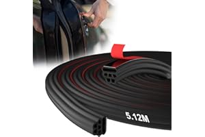 NAYOTAA Joint Porte Voiture, Joint De Porte Voiture, Autocollante Joint Voiture, Joint de porte de voiture Universel Caoutchouc (16.8Ft/5.12M)