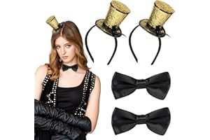 BEIMEIII Mini Top Hut Haarreif Zylinder Kostüm Party für Karneval, Mottoparty, Abschlussball