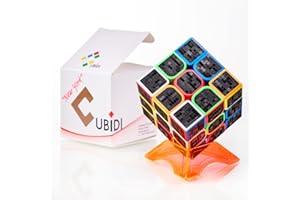 ‎CUBIDI CUBIDI® Zauberwürfel 3x3 - Typ New York | Speed-Cube mit optimierten Dreheigenschaften | Magic Cube für Anfänger und Fortgeschrittene | geeignet zum Speed-Cubing | mit aufgeklebten Carbon-Sticker