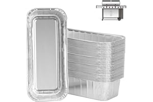 WEBROIL 6498 6417 Fettauffangwannen für Weber Genesis II 400 & 600, Aluminiumfolien-Einlagen für Weber 71,1 cm / 91,4 cm Gasgrill, für Weber 400/600 Summit Series Smokefire Ex6 EpX6 Ex4 Gasgrill, 40