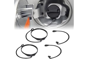 RFYTDCF 4 Stück Tankdeckel Halteband, Gummi Tankdeckelleitung mit Ersatzseil Auto Kraftstofftankdecke Linie Schnelle Installation Gummiband Kompatibel mit den meisten Tankdeckeln von Autos