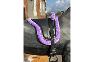 Countrypride BAREBACK PAD RIDING PAD FOR PONY AND MINI HORSES WITH GIRTH SIZE FULL-SHETLAND IPURPLE (Full)