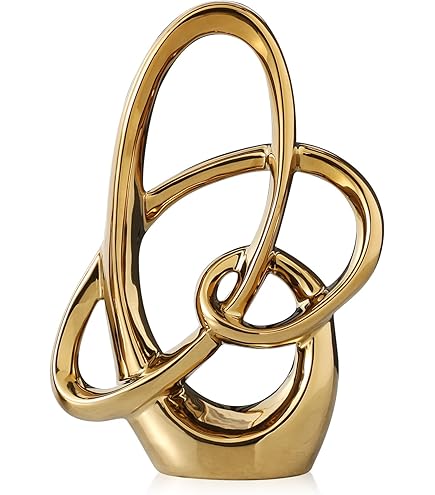 QBMYCN Statue de Couple en céramique,Statue d'art Abstrait Moderne,Sculpture de Couple Abstrait Romantique,pour Salon,Chambre à Coucher,Bureau,entrée, cheminée. (Argent A, Grand