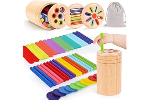 LHBUNO Montessori Spielzeug ab 1 Jahr, Spielzeug ab 1 2 Jahre Mädchen Jungen Baby Spielzeug Geschenk Mädchen Jungen 1 2 Jahre Farbe Sortierspiel Kinderspielzeug Motorikspielzeug Holzspielzeug ab 1 Jahr