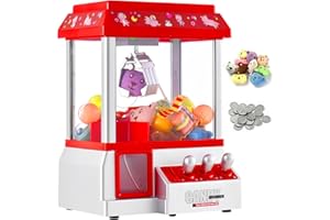 VISATOR Mini Machine a Pince Enfant Machine à Griffes Machin a Pinc Enfants Jouet Machine Attrape Bonbon Peluche pour Les Cadeaux d'anniversaire de Noël (EU)