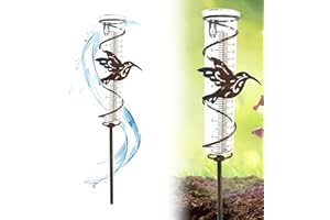 YOYIAG Medidor de lluvia para jardín, cristal, para lluvia, para jardín, césped, terraza