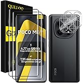 QULLOO For Xiaomi POCO M8 5G/Redmi Note 15 5G Screen Protector, [2+2 Pieces] Tempered Glass &amp; Camera Lens Protector, Ultra HD