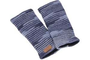 GURU SHOP Handstulpen, Hangestrickte Wollstulpen aus Nepal, Melierte Armstulpen, Pulswärmer, Herren/Damen, Grün, Wolle, Size:One Size
