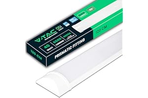 V-TAC Plafoniera LED Lineare da Soffitto 120 CM - 40W - con Chip Samsung - Lampada Rettangolare 4300 Lumen - IP20 per Parete, Garage, Negozio - Tubo LED - Luce Bianca Fredda 6400K