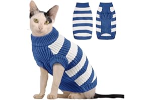 ALAGIRLS Chihuahua ALASW302-KleinBlue-L Vêtements pour petits chiens Pull d'hiver en tricot pour chiens de taille moyenne