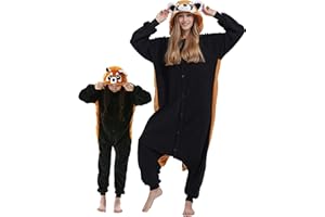 DarkCom Animal Onesie para Niños y Adultos,Carnaval Ropa de Dormir para Niños y Padres,Cosplay Halloween Disfraz Navidad Pijamas