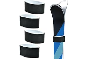 Zecouk Fascette Sci Ski Straps Cinghia Porta Sci Regolabile Cinghie da Sci Nylon per Snowboard, Bastoncini e Attrezzatura Sci
