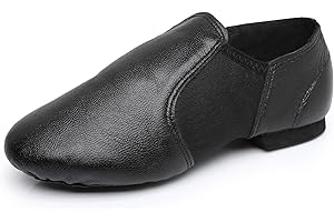 Rosefinch Zapatillas de Baile de Jazz para señoras Zapatillas de Ejercicio de Fondo Blando Zapatillas de Ballet de Yoga elásticas Zapatillas de Baile de Cuero, 34-42EU