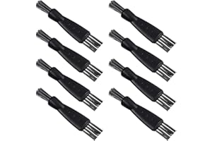 PATELAI 8 Pièces Brosse de Rasoir Brosse de Nettoyage de Rasoir Ensemble de Nettoyeur de Brosse de Rasoir Électrique à Double Face Poils en Nylon PP Poignée