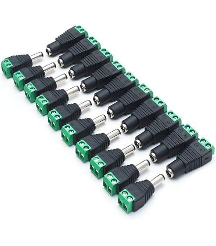 DC Adapter 8-Connector Set – Includes 5.5x2.1mm Male/Female, USB To DC Cord, And 6.0x4.0 / 6.3x3.0 / 5.5x2.5 / 5.5x1.7 / 4.7x1.7 / 4.0x1.7 / 3.5x1.35mm Plugs – For CCTV, Laptops, Routers & More