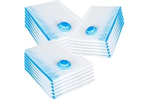 Rexoo 18tlg Set Vakuum Beutel 80x60 cm Aufbewahrungsbeutel Tasche Tüte Vacuum für Textilien jeder Art Platzsparer