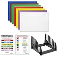 Hygiplas Colour Coded Low Density Chopping Board Set with Rack & Wall Chart 7 Piece, CH041