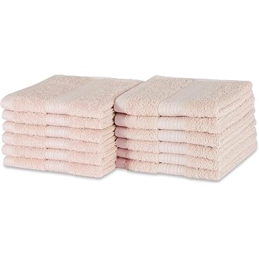 PHOGARY Manopola da bagno Guanti Spugna, Panni Flanella Microfibra Asciugamani panno struccante viso, Asciugamani Bagno Viso e Bidet per bimbo anziani,6 Pz,13×20cm,Bianco