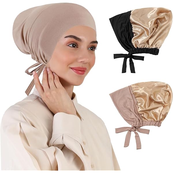 SIQITECH Chapeau Hijab Musulman Bandana Avec Bonnet Intégré - Foulard Islamique