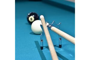 ‎WINSPORT Winsport Brückenqueue Set inkl. Chrom-Aufsatz hoch oder flach, 145 cm für Billardtische und Snooker, Cue Verlängerung, Hilfs-Queue, aus Eschenholz mit Alu-Gewinde für Brücke, zweiteilig, transportabel