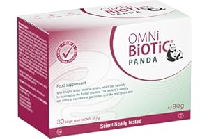 OMNi BiOTiC Panda | A Good Start for Mother and Child | Use During Pregnancy and from Birth Onwards for Babies | 30 sachets (90 g) Powder | Vegan | Gluten-Free | Halal | for Daily use