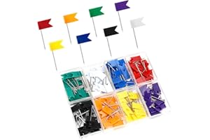 WILLIYATT Épingle Drapeau 160 Pièces Punaises Multicolore Carte Drapeau Punaises Epingles Drapeau Épingles Drapeaux pour Tableaux d'affichage,et Cartes pour la Maison, Le Bureau et l'école