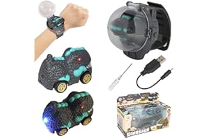 SJYIH 2022 New 30 Meters Remote Control Distance Glow Mini Remote Control Car Watch Toys, Tiktok Watch Car Toys, 2.4 GHz Racing Car Watch with USB Charging Cartoon RC Small Car