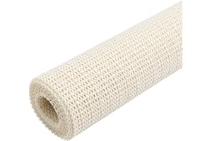 FDKJOK Non Slip Rug Gripper Underlay Mat, PVC Anti Slip Mat Rubber Matting for Rugs on Laminate, Wooden, Vinyl Floors, Rug Underlay for the Kitchen, Home, Office & More - 160x110 cm(Beige)