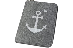 luxdag Mom's Organizer A5 mit Reißverschluss aus Filz (Farbe & Motiv wählbar) - Hülle für Mutterpass, U-Heft, Ultraschallbilder & Impfpass - Geschenk für werdende Mütter