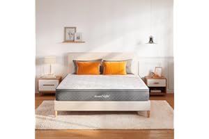 ‎SWEETNIGHT Sweetnight Matratze 180x200 7-Zonen Härtegrad: H4 Federkernmatratze Mittelfest Tonnentaschenfederkernmatratze Öko-Tex Zertifiziert mit atmungsaktivem Bezug Größe: 180 x 200 cm