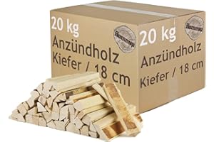 Bois d'allumage Bois d'allumage Pin 20 kg Bois d'allumage Bois de Chauffage Bois d'allumage Bois d'allumage Bois d'allumage Pin séché au Four Gril Flameup