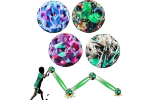 WDJLNZB Set of 4 Bounce Balls, Bouncing Space Ball, Astro Jump Ball, Bouncing Ball, Moon Bouncing Ball, PU Bouncing Ball, Space Jump Ball, Super High Bouncing Ball