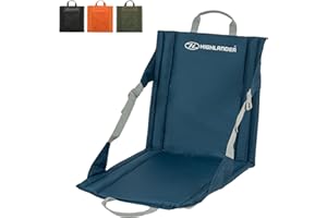 Highlander Outdoor Sit Mat - Portable Seat With Back Support - Lightweight for Picnic, Stadium, Beach, or Festival Use