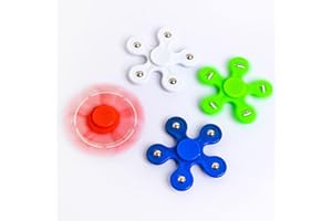 Toyseum 12 x Fidget Spinners for Kids, Party Bag Filler Toys for Children, Mini Sensory Favours are Ideal for Boys & Girls School Prizes, ADHD, Anxiety and Stress Relief for Adults, Pack of 12